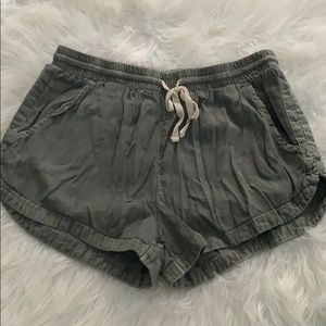 Olive green billabong shorts